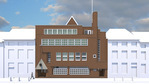 3D reconstructie van de voorgevel.
<br/>
Timothy de Paepe, 2013